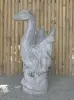 Product image 5 of the product “Sitting dragon on stone, approx. 75 H cm, cast stone, natural ”